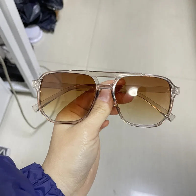 Lunette de soleil homme luxe - Carre transparent