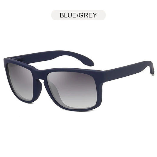 Lunette rectangulaire fine femme - Bleu et gris