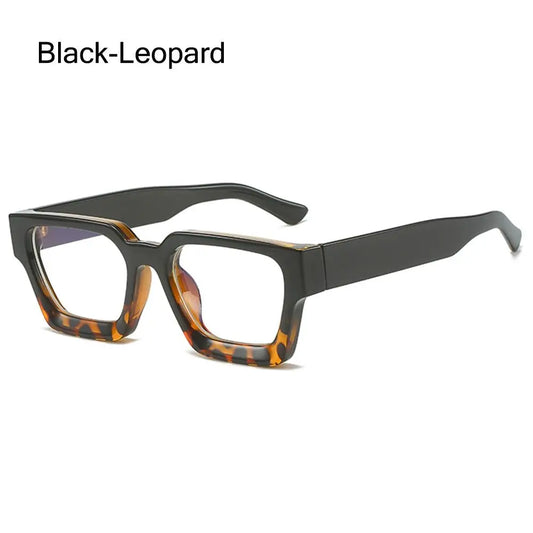 Lunette carre femme - Leopard noir