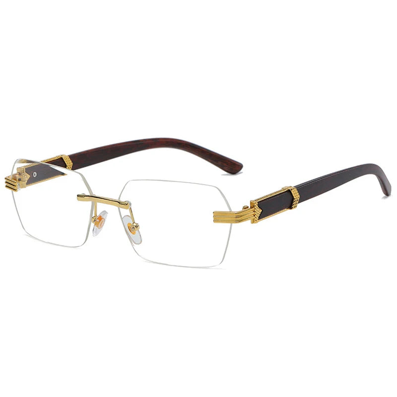 Lunette de soleil en bois femme - Hexagonale transparent