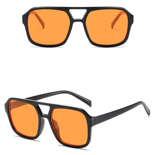 Lunette de vue rectangulaire femme - Orange