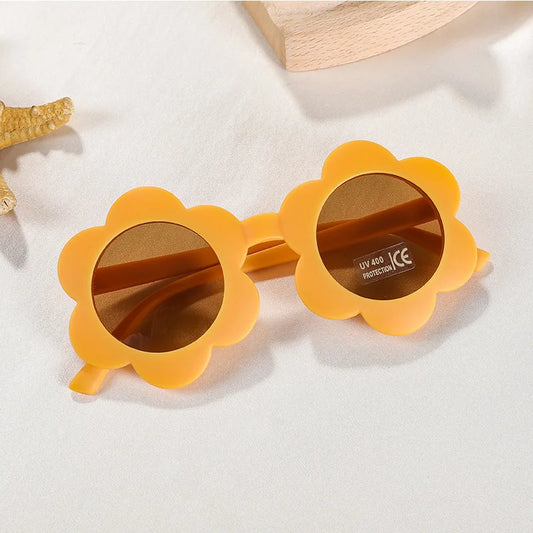 Lunette de soleil fleur - Jaune