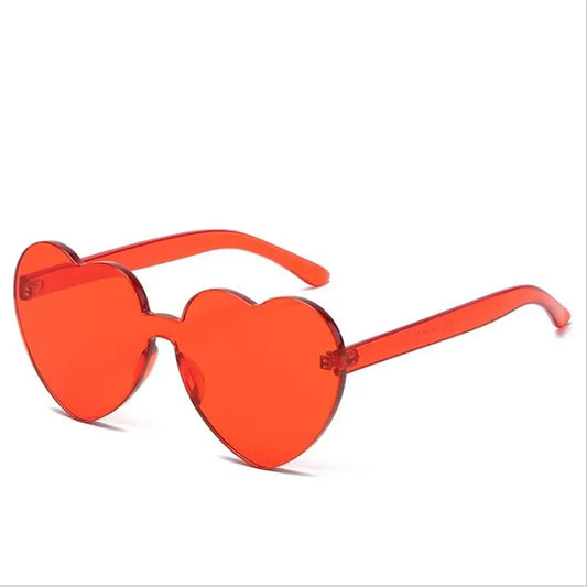 Lunette de soleil coeur - Rouge
