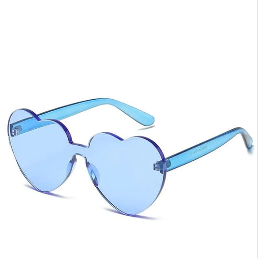 Lunette de soleil coeur - Bleu
