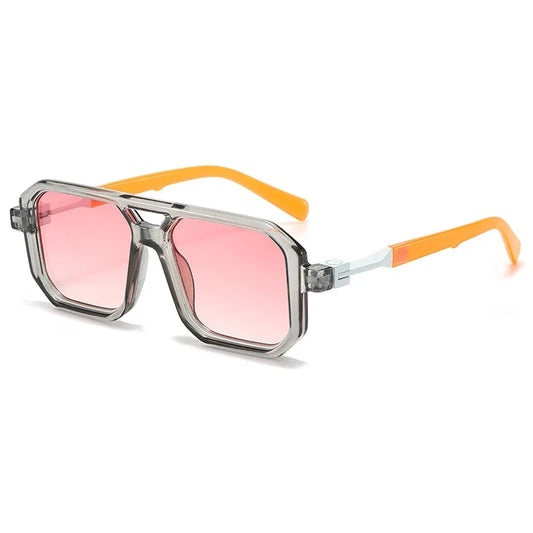 Lunette de soleil homme polarisé - Transparent rose