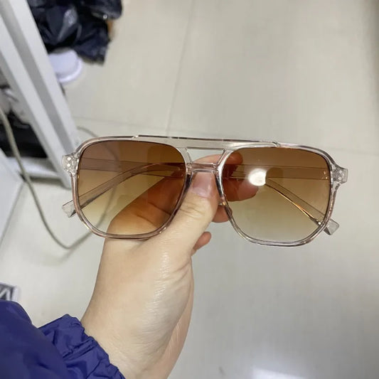 Lunette de soleil homme luxe - Carre transparent