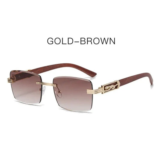 Lunette de soleil rectangulaire homme - Chataigne