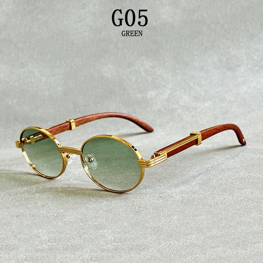 Lunette de soleil ronde femme - Green