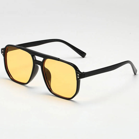 Lunette de soleil homme luxe - Carre jaune