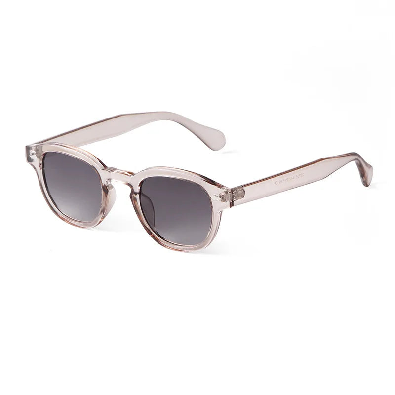 Lunette de soleil retro femme - Rose transparent