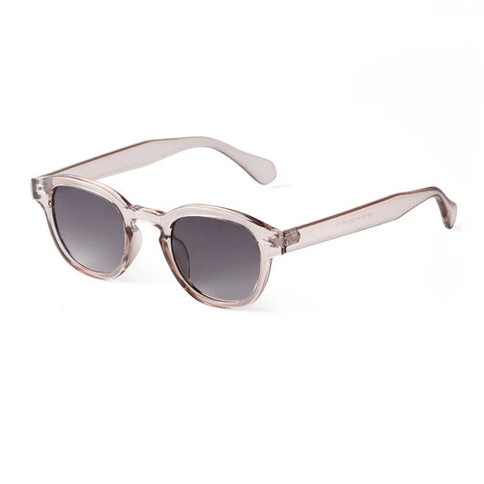 Lunette de soleil retro femme - Rose transparent