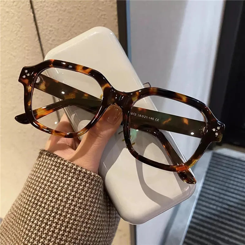 Lunette hexagonale femme - Leopard