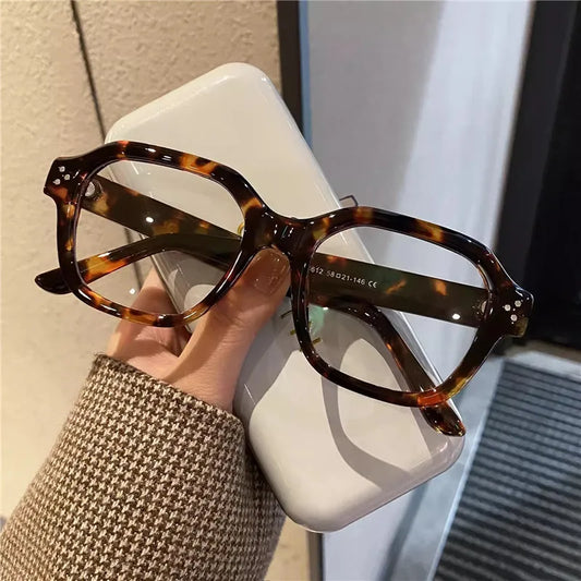Lunette hexagonale femme - Leopard