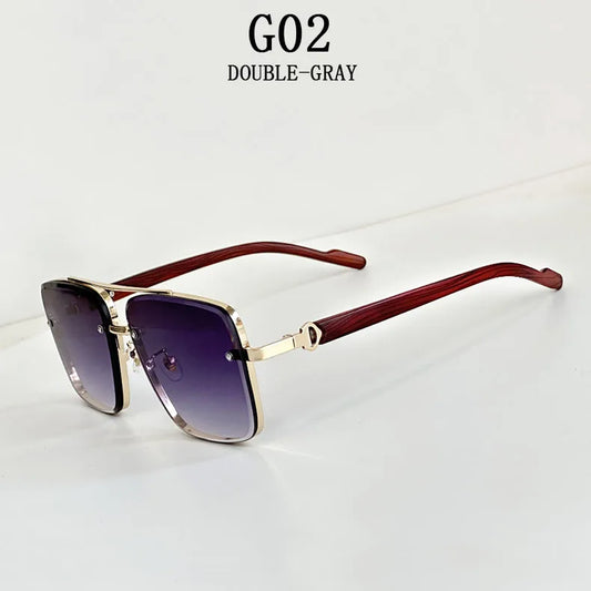 Lunette de soleil en bois femme - Carre violet