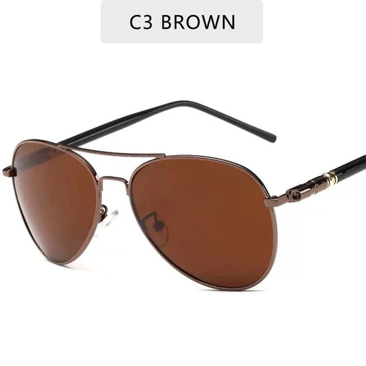 Lunette de soleil aviateur femme - Marron