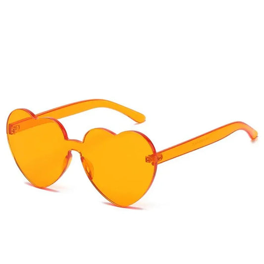 Lunette de soleil coeur - Orange