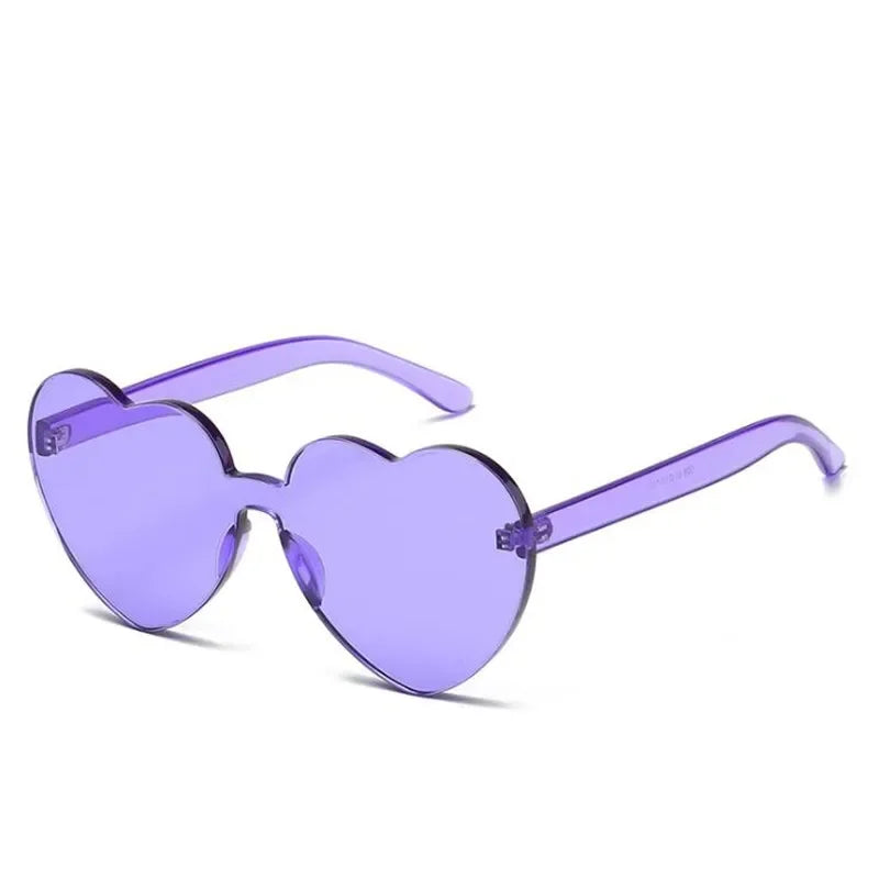 Lunette de soleil coeur - Violet