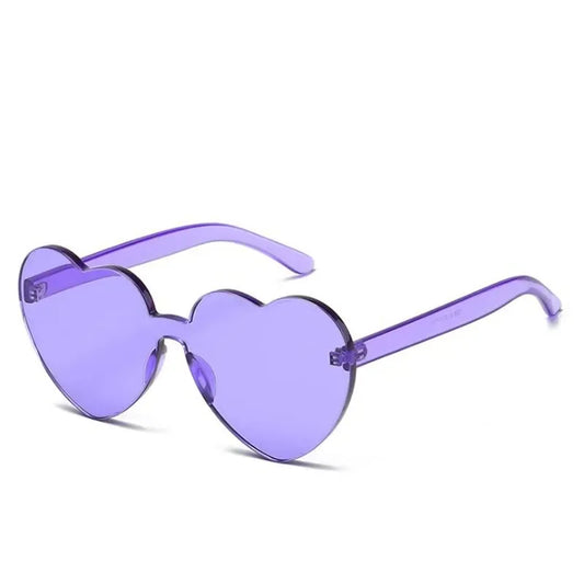 Lunette de soleil coeur - Violet