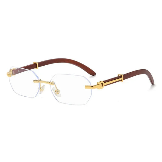 Lunette de soleil homme bois - Hexagonale transparent
