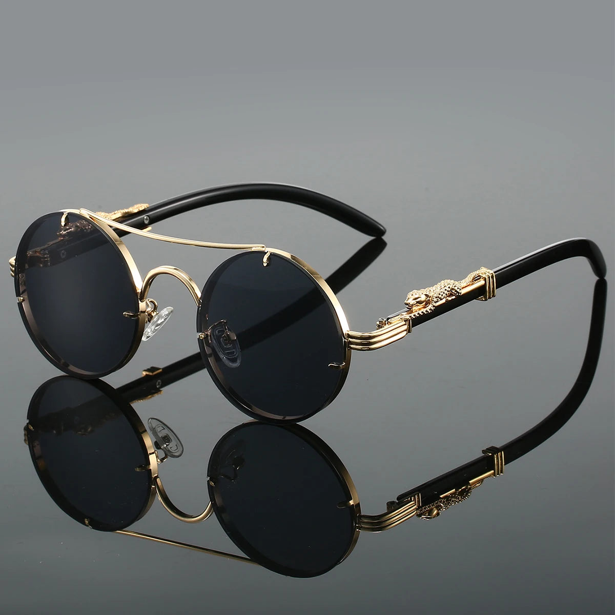 Lunette de soleil de luxe homme - Or Noir