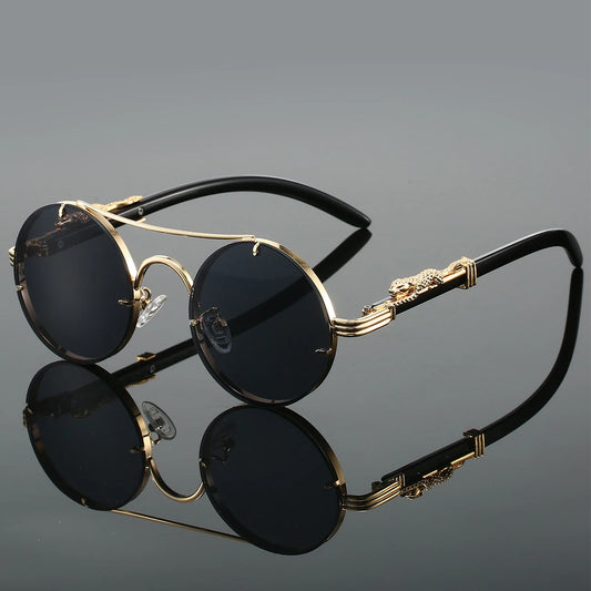 Lunette de soleil de luxe homme - Or Noir