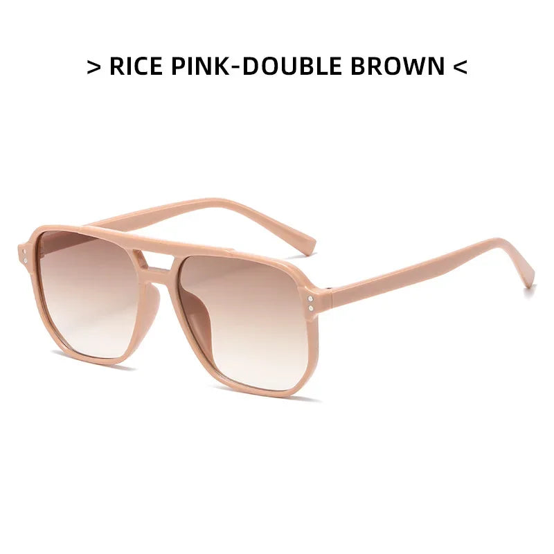 Lunette rectangulaire - Rose chataigne