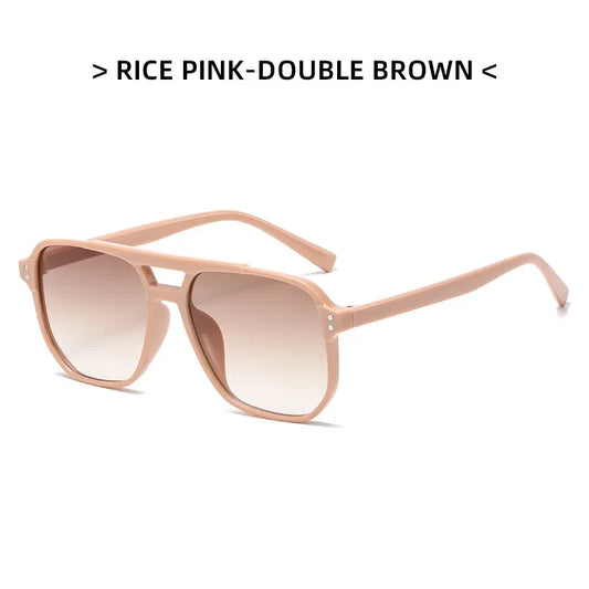 Lunette rectangulaire - Rose chataigne