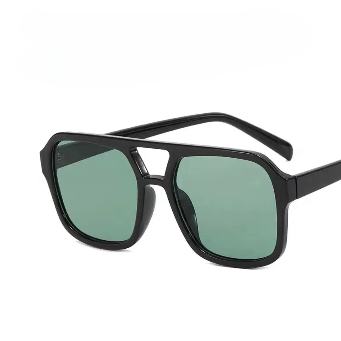 Lunette de vue rectangulaire femme - Noir et vert