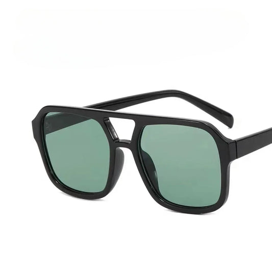 Lunette de vue rectangulaire femme - Noir et vert