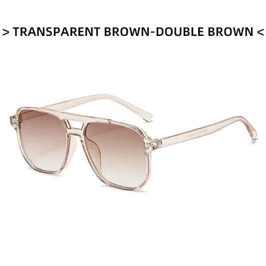 Lunette rectangulaire - Marron transparent