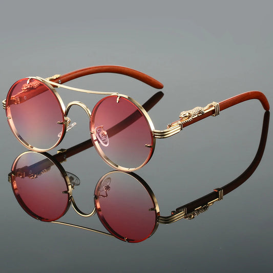Lunette de soleil de luxe homme - Or Rose