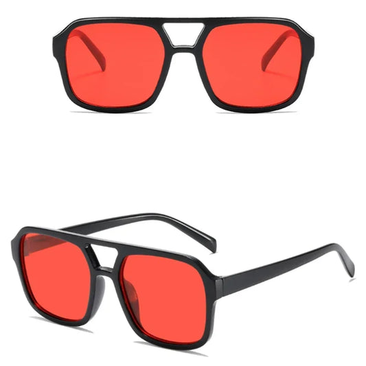 Lunette de vue rectangulaire femme - Rouge