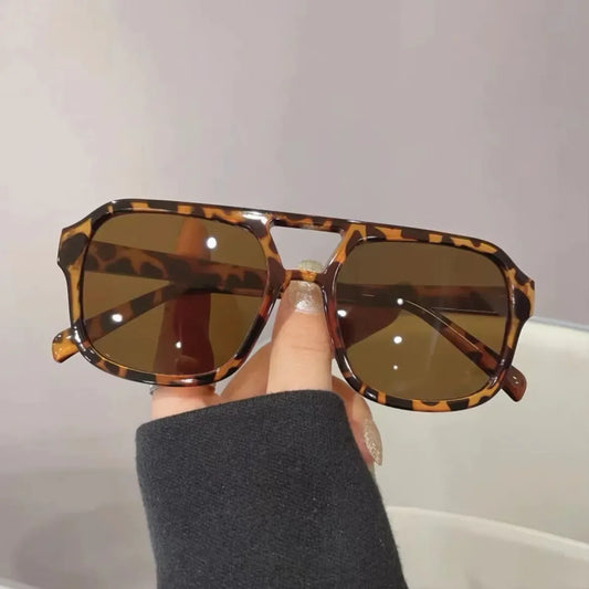 Lunette de vue rectangulaire femme - Leopard