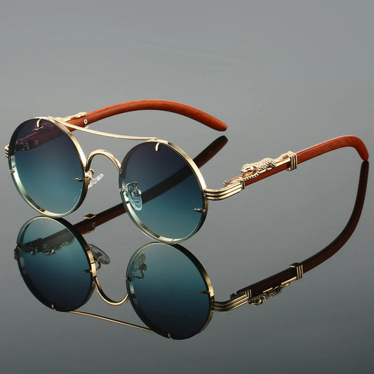 Lunette de soleil de luxe homme - Or vert