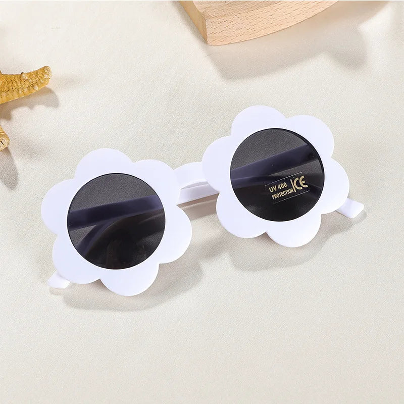 Lunette de soleil fleur - Blanc