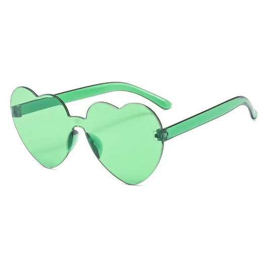 Lunette de soleil coeur - Vert