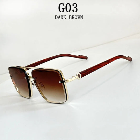 Lunette de soleil en bois femme - Carre marron